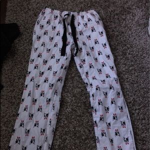 bulldog print pajama pants
